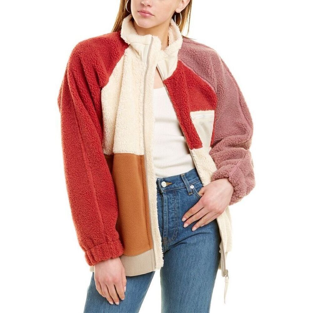 NWT HELMUT LANG Patchwork Fleece Jacket - L - $450MSRP